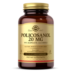 Поликосанол Solgar (Policosanol) 20 мг 100 вегетарианских капсул купить в Киеве и Украине