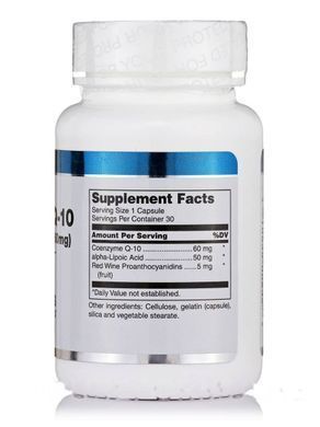Коэнзим Q10 с липоевой кислотой Douglas Laboratories (Coenzyme Q-10 with Lipoic Acid) 30 капсул купить в Киеве и Украине