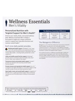 Мужские мультивитамины Metagenics (Wellness Essentials Men's Vitality) 30 пакетиков купить в Киеве и Украине