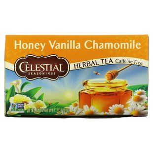 Трав'яний чай, без кофеїну, мед, ваніль і ромашка, Celestial Seasonings, 20 чайних пакетиків, 17 унції (47 г)