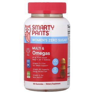 SmartyPants, жевательные мультивитамины и омега для женщин, со вкусом апельсина, 90 жевательных таблеток купить в Киеве и Украине