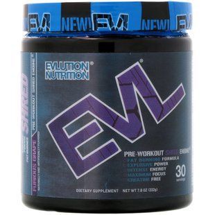 ENGN Shred, засіб активізації перед тренуванням, лютий виноград, EVLution Nutrition, 7,8 унц (222 г)