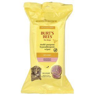 Burt's Bees, Multi-Purpose Hypoallergenic Wipes with Honey, For Dogs, Grapefruit, 100 Count купить в Киеве и Украине