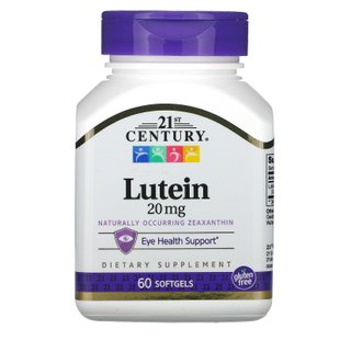 Лютеин 21st Century (Lutein) 20 мг 60 капсул купить в Киеве и Украине