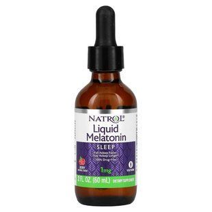 Жидкий мелатонин сон ягодный натуральный ароматизатор Natrol (Liquid Melatonin Sleep Berry Natural Flavor) 1 мг 60 мл купить в Киеве и Украине