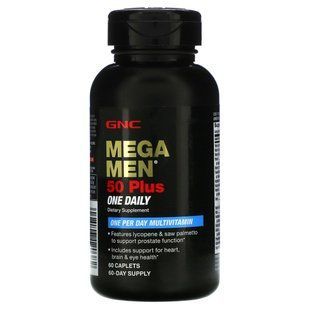 GNC, 50 Plus Once Daily, мультивітаміни для жінок віком від 50 років, для прийому один раз на день, 60 капсул