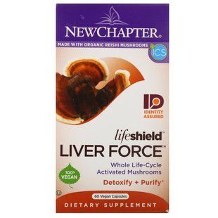 Вітаміни для печінки від LifeShield, Liver Force, New Chapter, 60 капсул