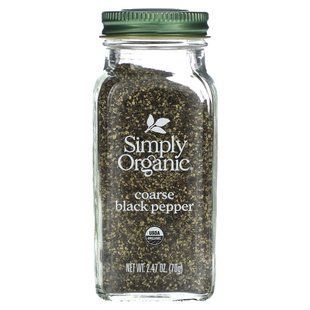 Органический Крупный Черный перец, Simply Organic, 2.47 унции (70 г) купить в Киеве и Украине