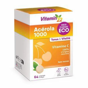 VITAMIN' 22 АЦЕРОЛА 1000 МАКСІ ФОРМАТ ЕКО / ACEROLA 1000 MAXI FORMAT ECO - блістери 64 таблетки
