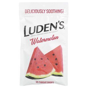 Luden's, Леденцы с пектином / успокаивающее средство для полости рта, арбуз, 25 леденцов для горла купить в Киеве и Украине