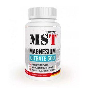 MST, Magnesium Citrate 500, 100 veg caps купить в Киеве и Украине