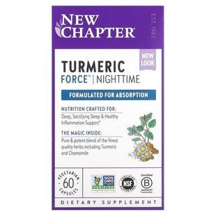 New Chapter, Turmeric Force, Nighttime, 60 Vegetarian Capsules купить в Киеве и Украине