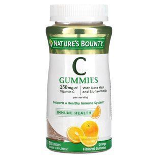 Вітамін C, апельсин, Nature's Bounty, 250 мг, 80 жувальних цукерок