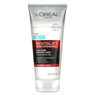 LOreal, Revitalift Derm Intensives, cleansing gel with 3.5% pure glycolic acid, fragrance-free, 200 ml (6.7 fluid ounces)