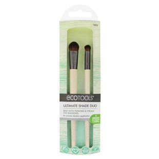 Pair of brushes for applying shadows