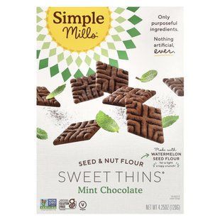 Simple Mills, Seed & Nut Flour, Sweet Thins, мятный шоколад, 120 г (4,25 унции) купить в Киеве и Украине