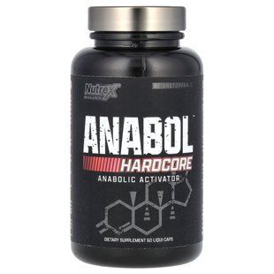 Будівельник м'язів, Anabol Hardcore, Nutrex Research, 60 рідких капсул купить в Киеве и Украине