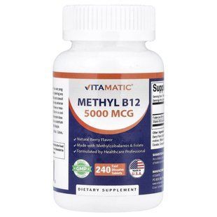 Vitamatic, метил B12, натуральні ягоди, 240 швидкорозчинних таблеток