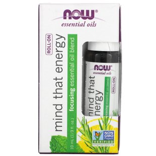 Смесь эфирных масел заряд энергии Now Foods (Essential Oils Mind That Energy Roll-On) 10 мл купить в Киеве и Украине