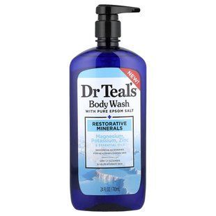 Dr. Teal's, гель для душа с чистой английской солью, восстанавливающие минералы, 710 мл (24 жидк. унции) купить в Киеве и Украине