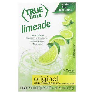 True Citrus, True Lime, Limeade, Original, 10 Packets, 0.11 oz (3 g) Each купить в Киеве и Украине