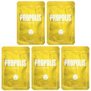 Lapcos, Propolis Nutrition Beauty Sheet Mask Set, 5 Sheets, 0.84 fl oz (25 ml) Each купить в Киеве и Украине