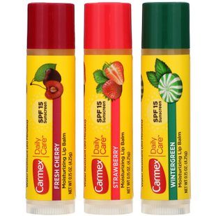 Ежедневный бальзам для губ SPF15 Carmex (Daily Care Moisturizing Lip Balm Variety SPF 15) 3 шт по 4,25 г купить в Киеве и Украине