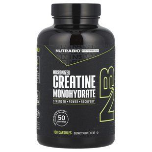 NutraBio, Performance, Micronized Creatine Monohydrate, 150 Capsules (833 mg per Capsule) купить в Киеве и Украине