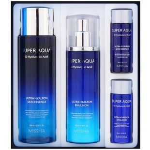 Набор продуктов от бренда Missha, Super Aqua Ultra Hyalron, Missha, набор, 4 продукта купить в Киеве и Украине