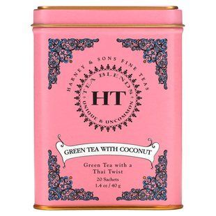 Зеленый чай с тайским вкусом, Green Tea with Thai Flavors, Harney & Sons, 20 чайных пакетиков, 1,4 унции (40 г) купить в Киеве и Украине