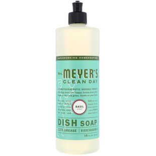 Жидкость для мытья посуды с ароматом базилика Mrs. Meyers Clean Day (Liquid Dish Soap) 473 мл купить в Киеве и Украине