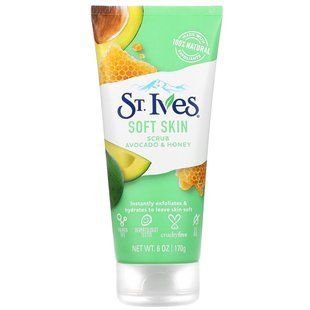 Скраб для мягкой кожи авокадо и мед St. Ives (Soft Skin Scrub Avocado & Honey) 170 г купить в Киеве и Украине