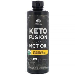 Органическое масло с MCT, с куркумой, Dr. Axe / Ancient Nutrition, 473 мл купить в Киеве и Украине