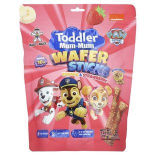 Hot Kid, Toddler Mum-Mum&reg;, Wafer Sticks, Paw Patrol&trade;, 18+ Months, Banana & Strawberry, 14 Sticks, 2.47 oz (70 g)
