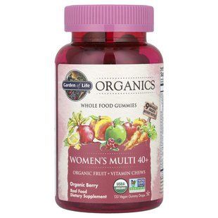 Multivitamins for women 40+ organic for vegans berry flavor Garden of Life (Womens Multi Mykind Organics) 120 chewy candies