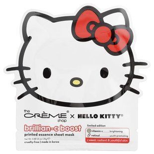 The Creme Shop, Hello Kitty&reg;, Brillian-C Boost, тканевая маска с эссенцией, 1 шт., 25 г (0,88 унции) купить в Киеве и Украине
