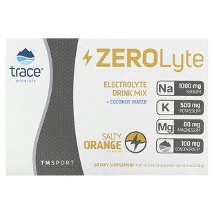 Электролиты Trace&nbsp;Minerals (ZeroLyte&nbsp;Orange)&nbsp;вкус&nbsp;соленого&nbsp;апельсина&nbsp;30&nbsp;саше купить в Киеве и Украине
