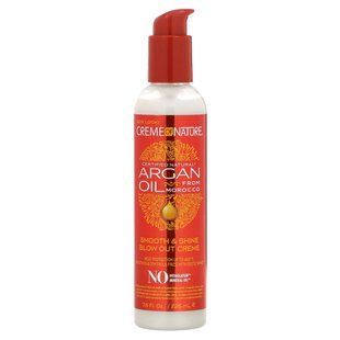 Creme Of Nature, Certified Natural Argan Oil From Morocco, Smooth & Shine Blow Out Creme, 7.6 fl oz (226 ml) купить в Киеве и Украине