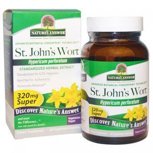 Екстракт звіробою стандартизований Nature's Answer (Super St. John's Wort) 320 мг 60 капсул