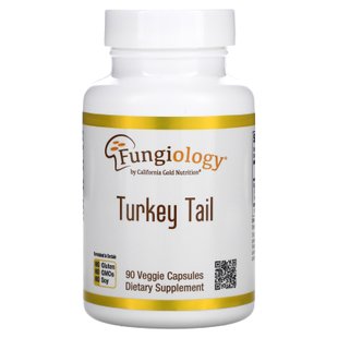 Траметес разноцветный California Gold Nutrition (Fungiology Full-Spectrum Turkey Tail) 90 капсул купить в Киеве и Украине