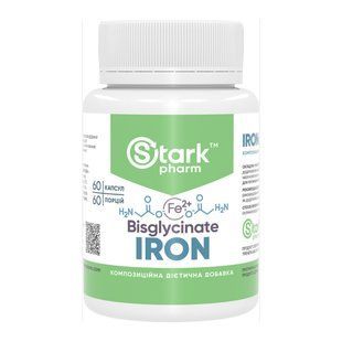 Залізо Stark Pharm (Iron Bisglycinate) 36 мг 60 капсул
