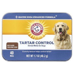Arm & Hammer, Стоматологические мяты для собак от зубного камня, аромат свежей мяты, говядина, 40 мят купить в Киеве и Украине