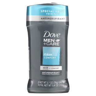 Dove, Men+Care, Clean Comfort, Antiperspirant Deodorant, 2 Pack, 2.7 oz (76 g) Each купить в Киеве и Украине