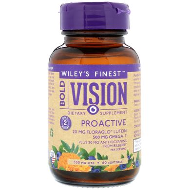 Комплекс для глаз Wiley's Finest (Bold Vision) 550 мг 60 капсул купить в Киеве и Украине