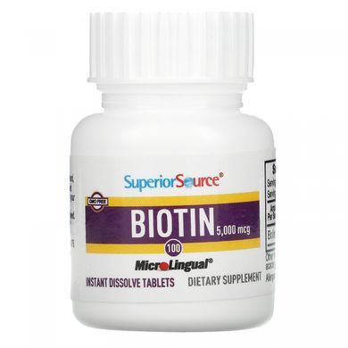 Biotin Superior Source 5000 mcg 100 tablets