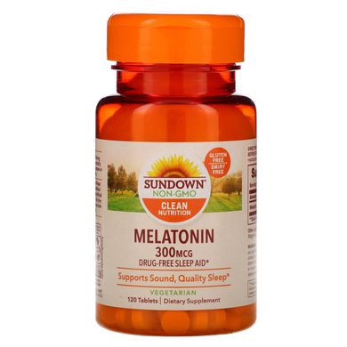 Мелатонин Sundown Naturals (Melatonin) 0.3 мг 120 таблеток купить в Киеве и Украине