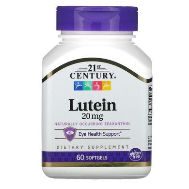 Лютеїн 21st Century (Lutein) 20 мг 60 капсул