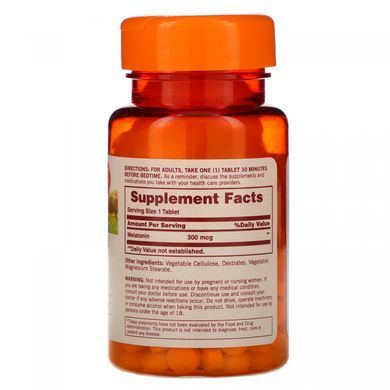Мелатонін Sundown Naturals (Melatonin) 0.3 мг 120 таблеток