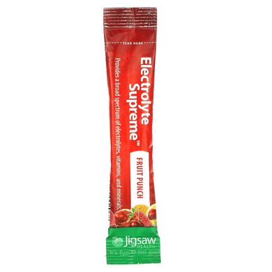 Jigsaw Health, Electrolyte Supreme, фруктовий пунш, 60 пакетів, 11,4 унції (324 г)