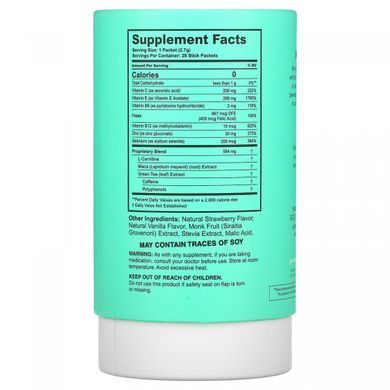 28-day fertility support for him, drink mix with strawberry and vanilla flavor, stage 2 conception, 2.7 oz (76 g)